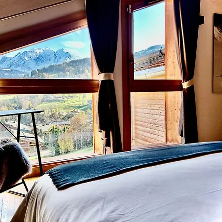 Demi-chalet De Luxe Avec Piscine Et Vue Mont Blanc - Fr-1-560-71 Chalet Combloux