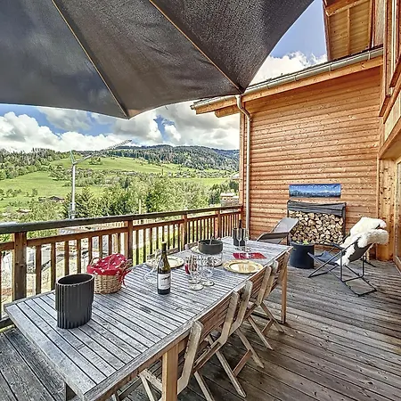Demi-chalet De Luxe Avec Piscine Et Vue Mont Blanc - Fr-1-560-71 Chalet